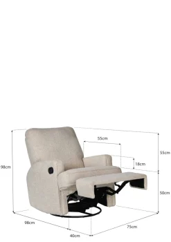 Outlet Relax-Sessel 'Swivel & Gliding Electric Recliner' mit elektrischer Liege-Funktion Teddy Taupe Kinder Stillen & Stillzubehör|Living