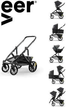 Sale &Roll Kinderwagengestell dunkelgrau / schwarz Kinder Kinderwagen|Kinderwagen-Sets
