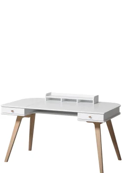 Sale Schreibtisch 'Wood' 66 cm Weiß/Eiche Kinder Jugendzimmer|Jugendzimmer
