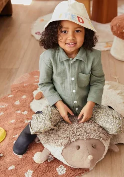 Online Sitzkissen 'Hedgehog' Brown Kinder Decken & Kissen|Decken & Kissen