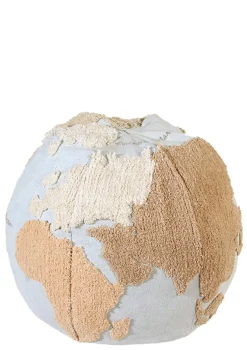 Sale Sitzpouf 'World Map' Natural / Blue Kinder Kinderstühle & Kindertische