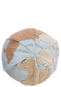 Sale Sitzpouf 'World Map' Natural / Blue Kinder Kinderstühle & Kindertische
