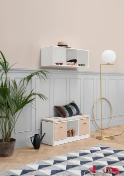 Hot Standregal 'Wood' horizontal 3x1 mit Sockel weiß Kinder Living|Jugendzimmer