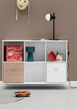Outlet Standregal 'Wood' horizontal 3 x 2 / weiß mit Sockel Kinder Living|Jugendzimmer