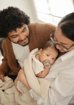 Online Strick-Babydecke Beige Melange Kinder Decken & Kissen|Decken & Kissen