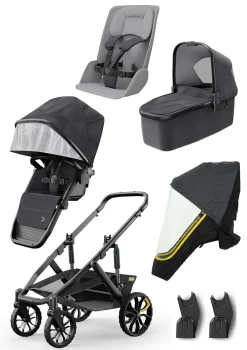 Best Switchback Kinderwagen Starter-Set dunkelgrau / schwarz Kinder Kinderwagen|Kinderwagen-Sets
