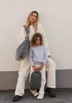 New Tasche 'Grey Denim Mom-Bag' Hearts Kinder Taschen & Rucksäcke|Wickeltaschen & Wickelrucksäcke