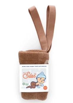 Teddy-Strumpfhose mit Trägern mit Fuß light brown Alle Accessoires|Strumpfhosen & Socken