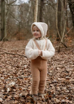 Teddy-Strumpfhose mit Trägern mit Fuß light brown Alle Accessoires|Strumpfhosen & Socken