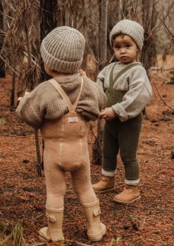 Teddy-Strumpfhose mit Trägern mit Fuß light brown Alle Accessoires|Strumpfhosen & Socken