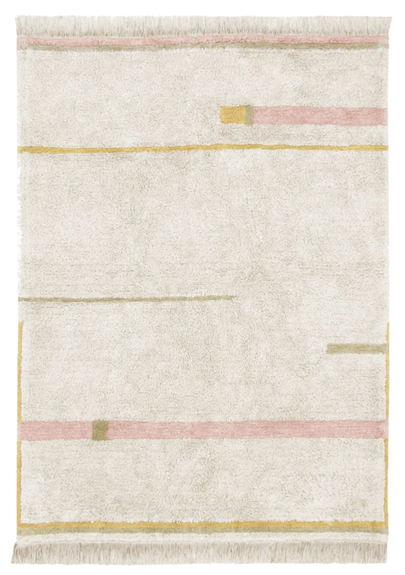 New Teppich 'Lanes Vintage' Nude waschbar 130 x 90 cm Kinder Spielmatten & Spieldecken