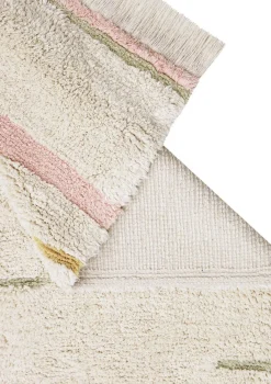 New Teppich 'Lanes Vintage' Nude waschbar 130 x 90 cm Kinder Spielmatten & Spieldecken