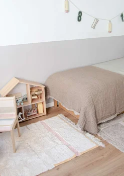 New Teppich 'Lanes Vintage' Nude waschbar 130 x 90 cm Kinder Spielmatten & Spieldecken