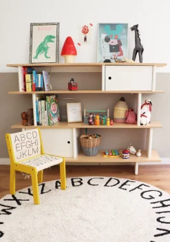 Teppich mit Buchstaben 'ABC' waschbar Ø 150 cm Kinder Spielmatten & Spieldecken