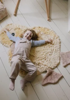 New Teppich mit Tiermotiv 'Ducky' waschbar 120 x 95 cm Kinder Spielmatten & Spieldecken