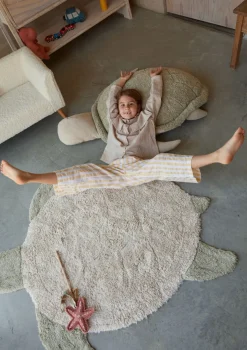 Best Teppich mit Tiermotiv 'Sea Turtle' waschbar 130 x 110 cm Kinder Spielmatten & Spieldecken