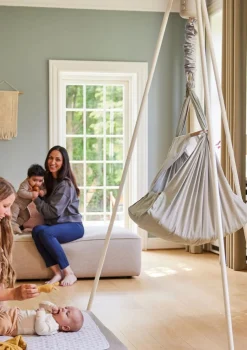 Outlet 3-tlg. Federwiegen-Set 'Basic' Grau Kinder Beistellbetten & Babywiegen|Beistellbettchen & Babywiegen