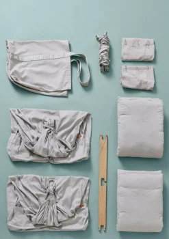 Best 3-tlg. Federwiegen-Set 'Premium' für Zwillinge Grau Kinder Beistellbetten & Babywiegen|Beistellbettchen & Babywiegen