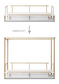 Sale Umbauset für 'Camp' Bettsofa zum Himmelbett Eiche Kinder Babybetten & Kinderbetten|Babybetten