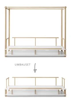 Hot Umbauset für 'Camp' Himmelbett zum Bettsofa Eiche Kinder Babybetten & Kinderbetten|Babybetten