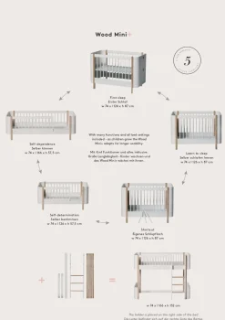 Best Umbauset für 'Wood Mini+' Babybett inkl. Junior-Erweiterung zum halbhohen Hochbett Kinder Hochbetten & Etagenbetten|Babybetten & Kinderbetten