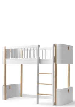 New Umbauset für 'Wood Mini+' Babybett inkl. Junior-Erweiterung zum halbhohen Hochbett Weiß / Eiche Kinder Hochbetten & Etagenbetten|Babybetten & Kinderbetten
