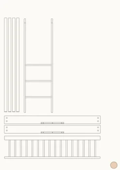 Sale Umbauset für 'Wood Mini+' Baby- und Juniorbett zum halbhohen Etagenbett Kinder Hochbetten & Etagenbetten|Babybetten & Kinderbetten