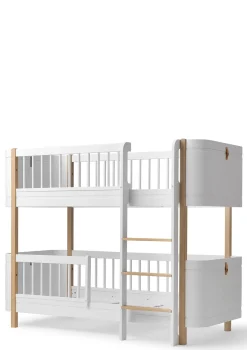 Clearance Umbauset für 'Wood Mini+' halbhohes Hochbett zum halbhohen Etagenbett Weiß / Eiche Kinder Hochbetten & Etagenbetten|Babybetten & Kinderbetten