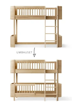 Hot Umbauset für 'Wood Mini+' halbhohes Hochbett zum halbhohen Etagenbett Kinder Hochbetten & Etagenbetten|Babybetten & Kinderbetten