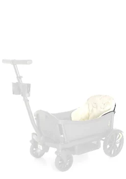 Discount Veganer Lammfell-Sitzeinsatz weiß/schwarz Kinder Fußsäcke