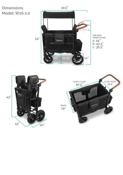 Hot W2 Luxe Kinderwagen 2-Sitzer Kinder Kinderwagen|Sportwagen & Jogger