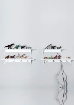 Hot Wandregal 'Seaside' klein mit Haken weiß Kinder Wanddekoration|Kleiderschränke & Regale