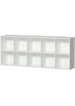 New Wandregal 'Wood' horizontal 5x2 weiß Kinder Living|Wanddekoration