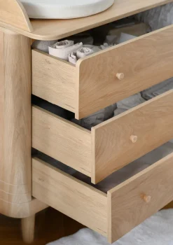 Clearance (Wickel-)Kommode 'Nature Dresser 2.0' Eiche Kinder Jugendzimmer|Jugendzimmer