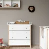 Sale Wickelkommode 'Wood' 4 Schubladen weiß/Eiche Kinder Wickelkommoden & Wickeltische|Wickelkommoden & Wickeltische