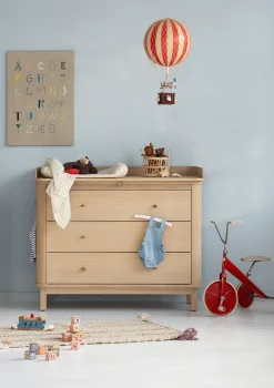 Discount (Wickel-)Kommode 'Wood' 3 Schubladen Kinder Jugendzimmer|Jugendzimmer