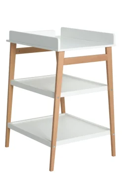 Outlet Wickeltisch 'Hip' white natural Kinder Badzubehör|Badzubehör