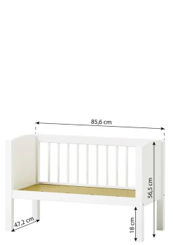 Wiege weiß 80 x 40 cm Kinder Beistellbetten & Babywiegen|Beistellbettchen & Babywiegen