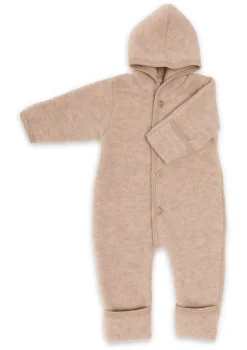 Best Wollfleece Overall mit Kapuze sand melange Overalls