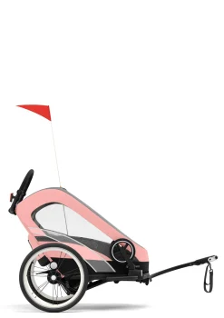 Best ZENO Bike 2-in-1 Silver Pink Kinder Kinderwagen|Sportwagen & Jogger