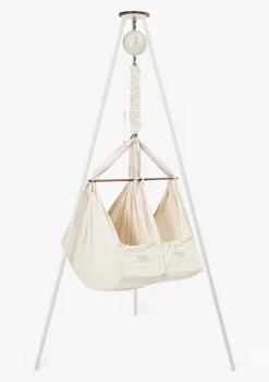 Zwillings-Federwiegen-Set 'Classic' Natur Kinder Beistellbetten & Babywiegen|Beistellbettchen & Babywiegen