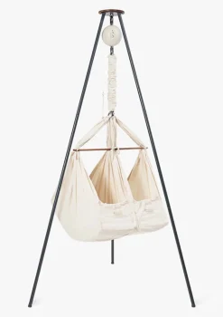 Zwillings-Federwiegen-Set 'Classic' Natur Kinder Beistellbetten & Babywiegen|Beistellbettchen & Babywiegen